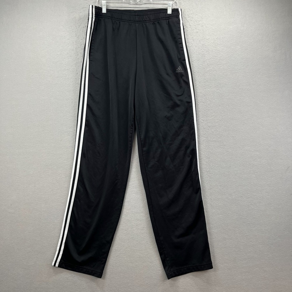 Adidas Pants Men XL Tall Black Track 3 Stripe Athletic Warmup Jogger Gym Running